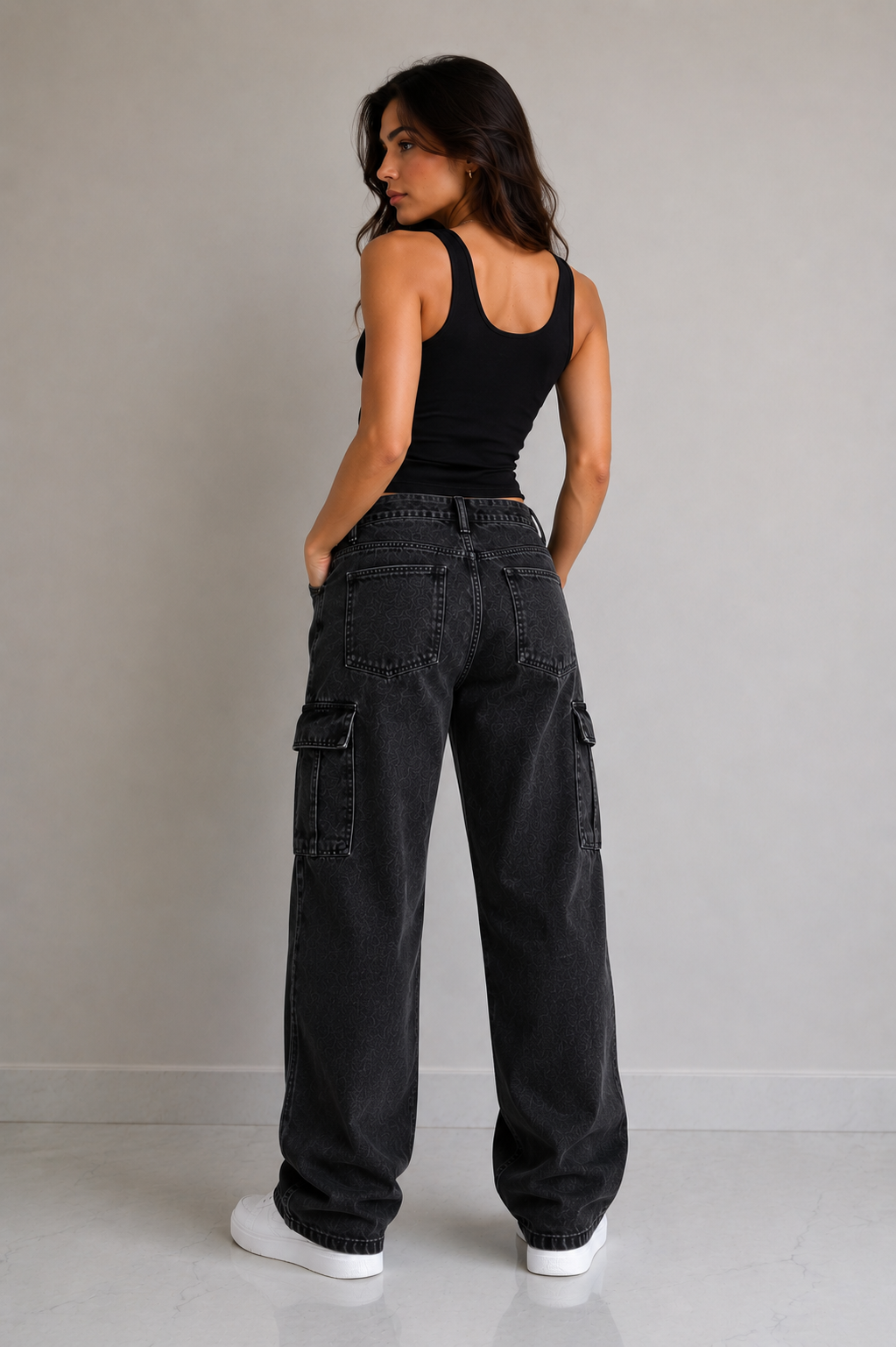 Women’s Black Cargo Jeans
