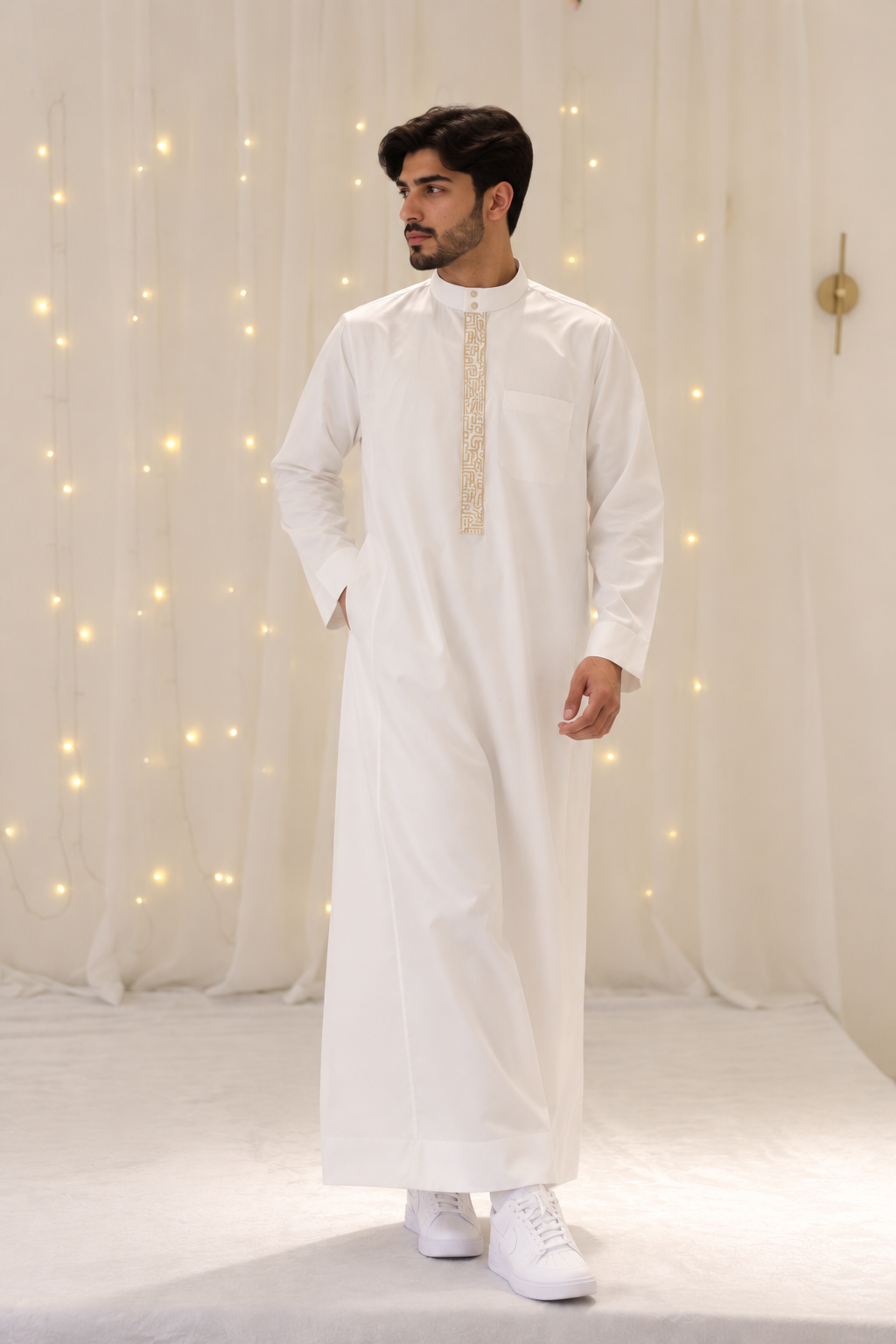 Men's Saudi Thobes Calligraphy