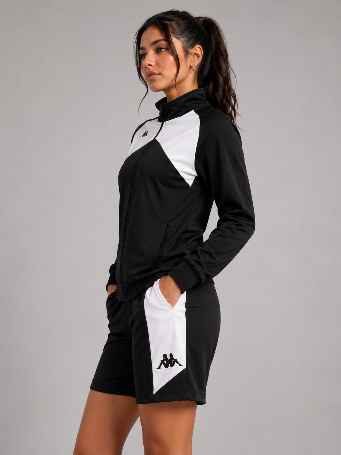 Kappa Women’s Iarella Black & White Jacket
