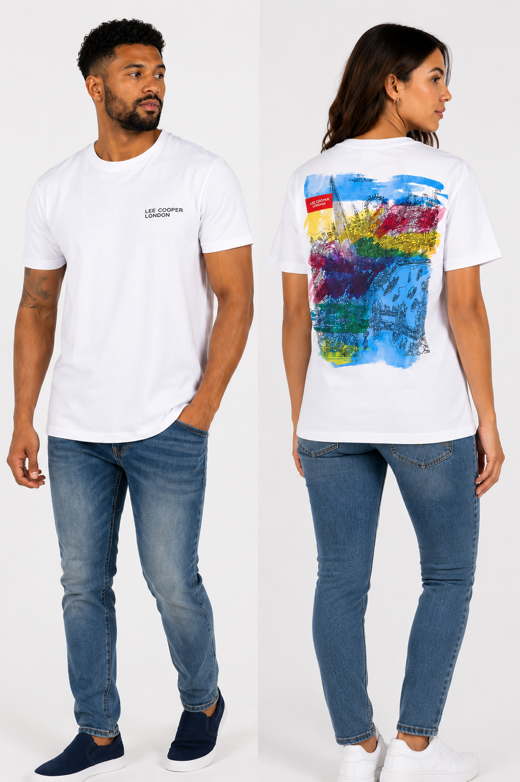 Lee Cooper Antoine White Regualar Fit T-shirt