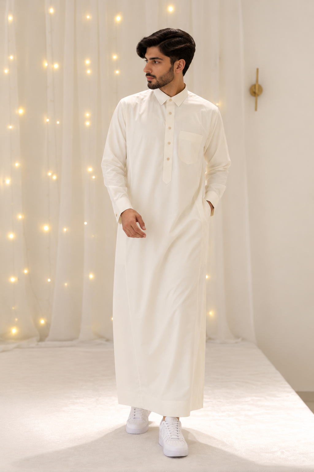 Men's Saudi Thobes Cream
