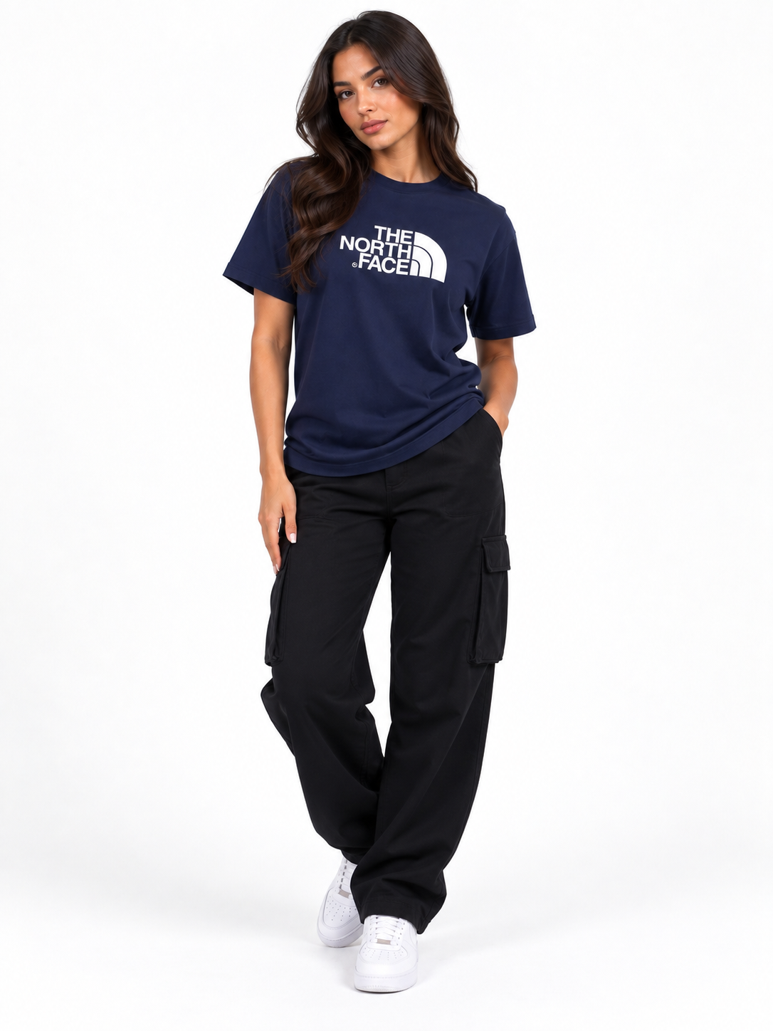 Women’s North Face Evolution Navy Short Sleeves 8B6J