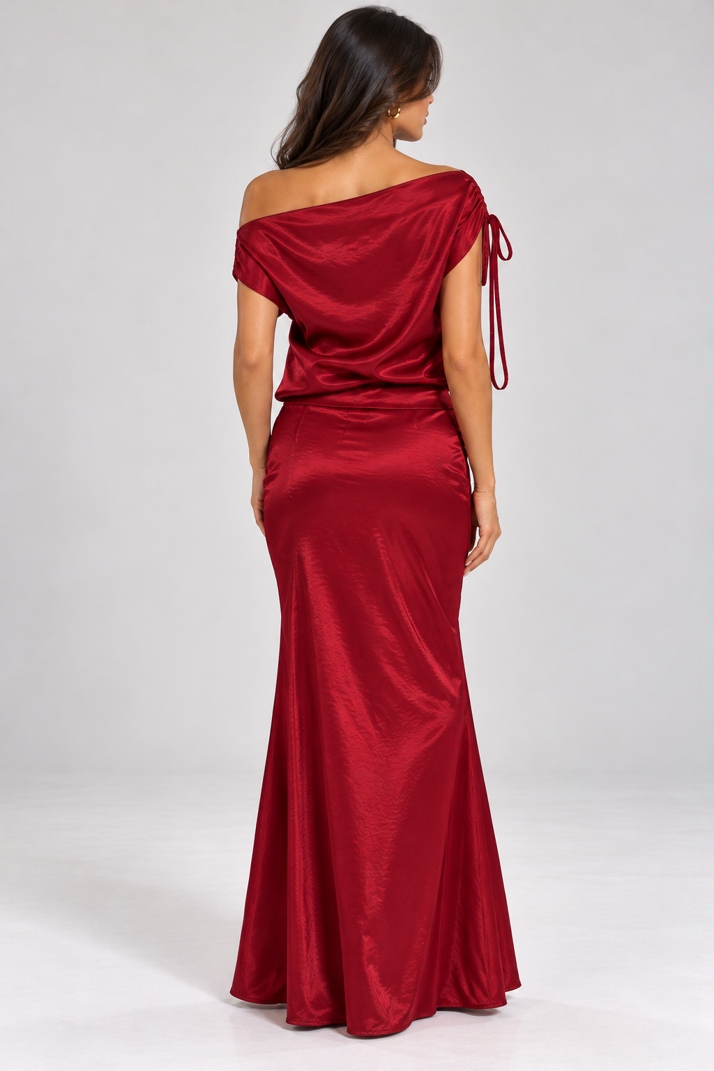 2 Piece Set With Skirt And Off The Shoulder Top TZ4835