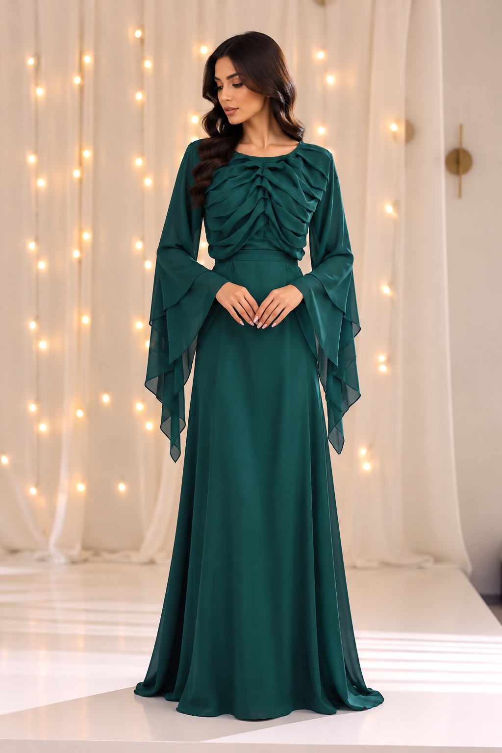 Reem Layered Chiffon Dress