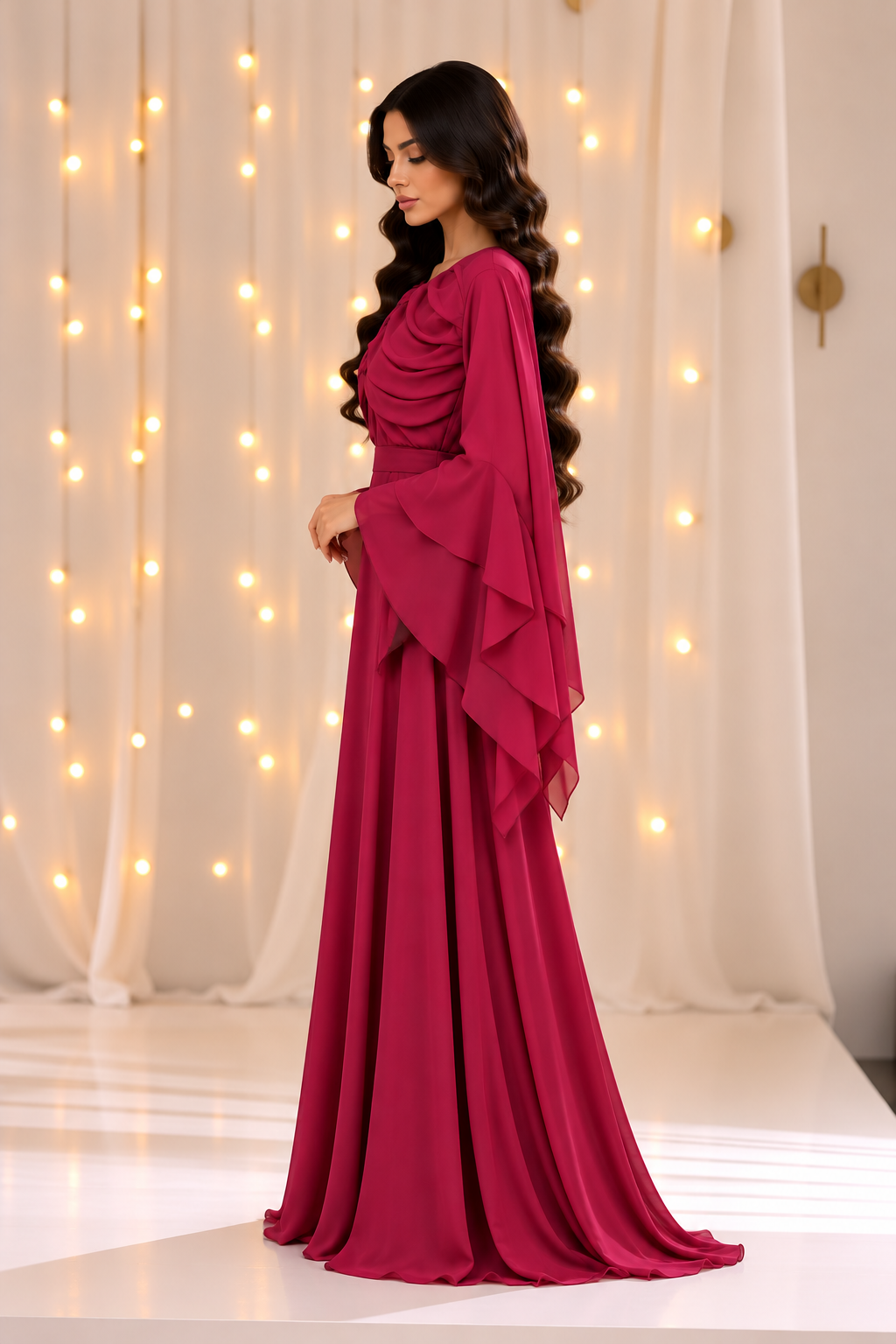 Reem Layered Chiffon Dress
