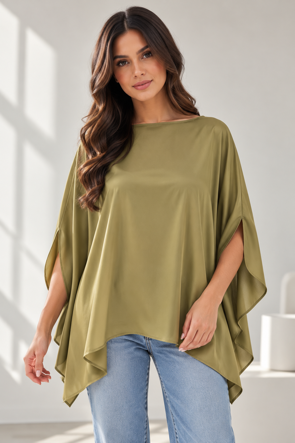 Butterfly Silk Tops with tie S5037