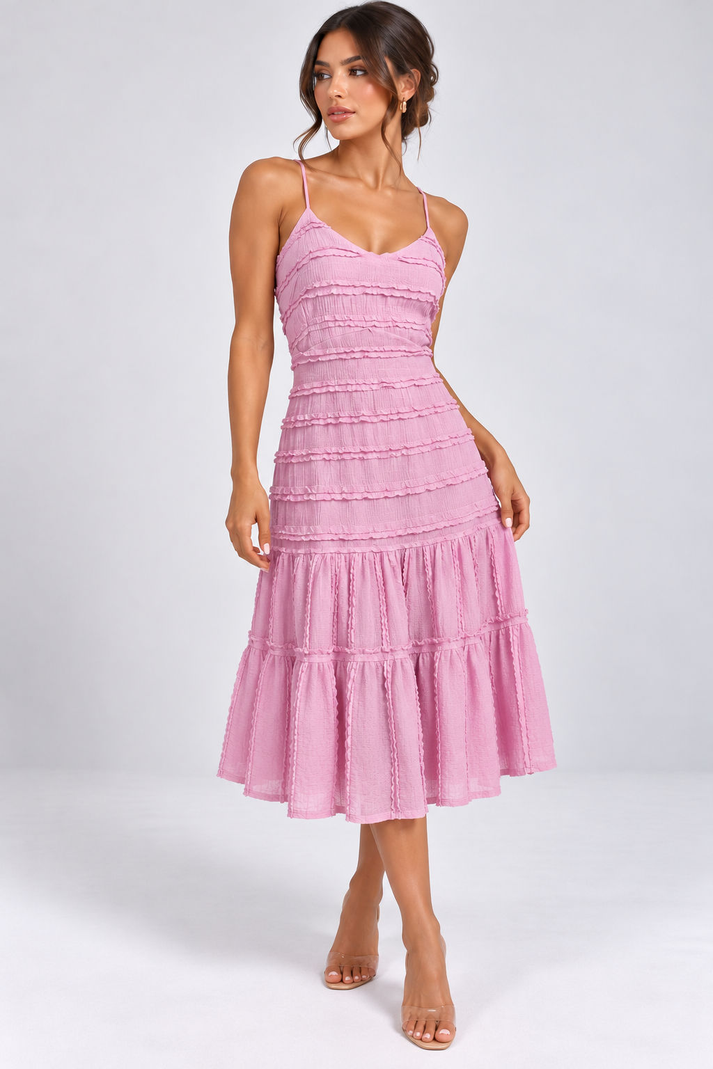 Summer Pink Beach Dress Q20246