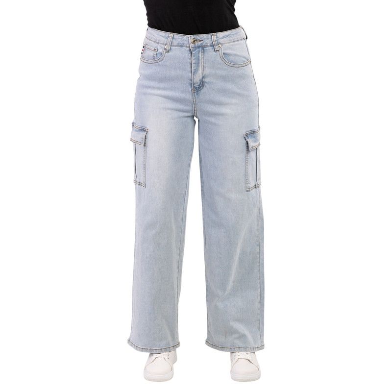 Lee Cooper LC-LJ-03 Light Indigo Cargo Jeans