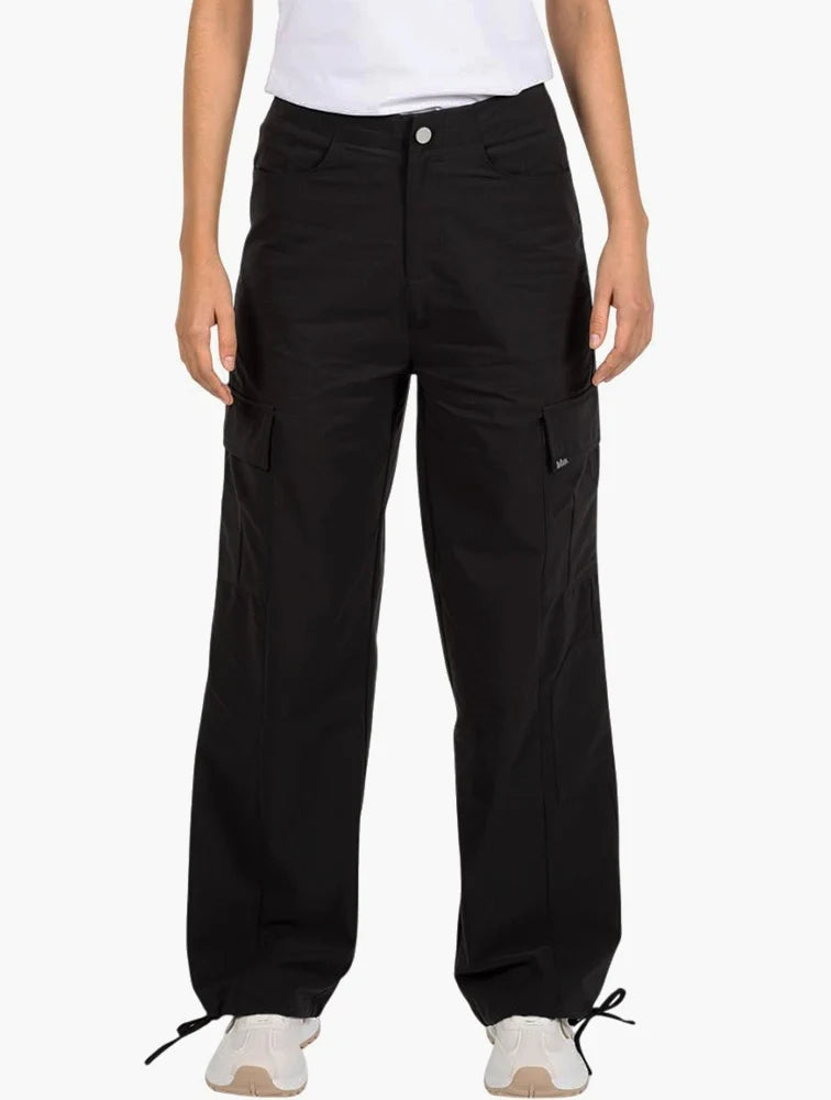 Lee Cooper Jillian Black Nylon Cargo Pants