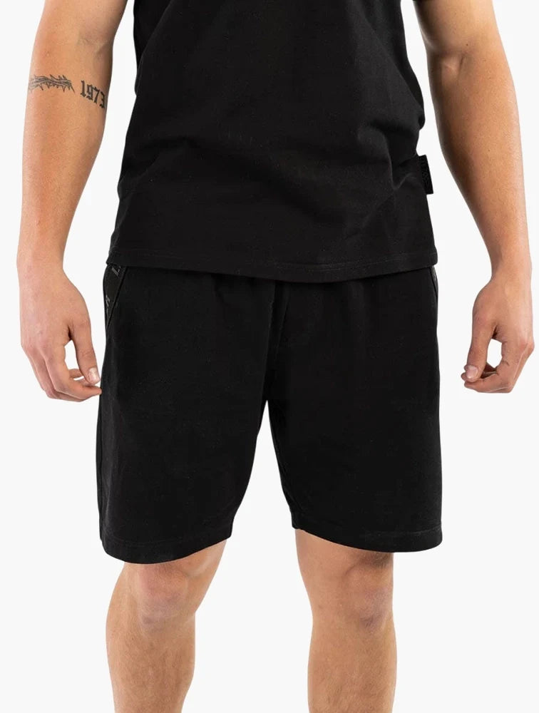 Lee Cooper Jay Black Elastic Shorts