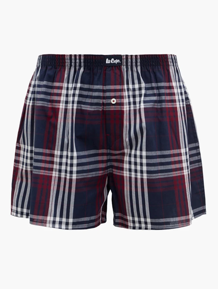 Lee Cooper Woven Boxer Briefs Blue and Red