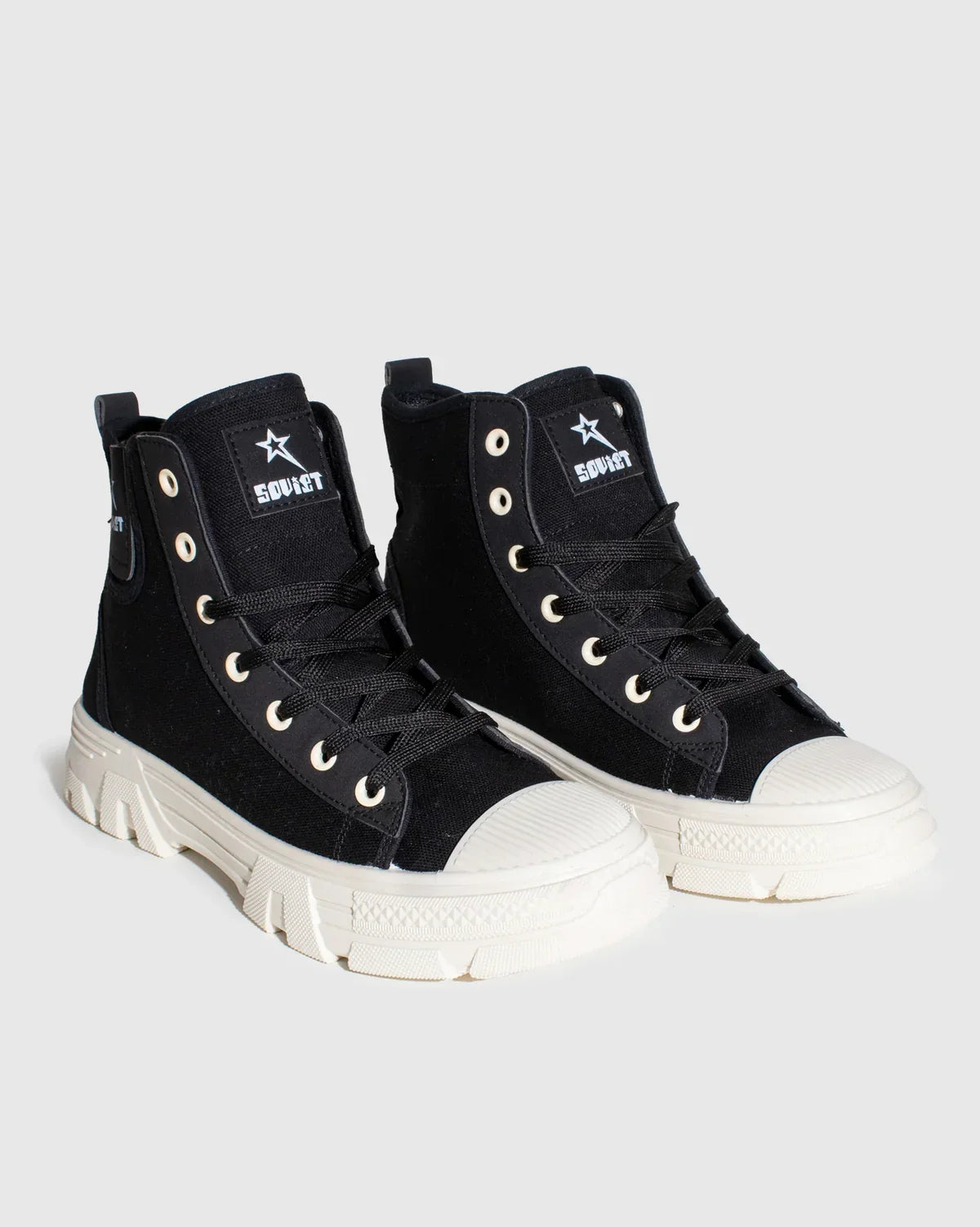 Soviet Raptor Black Hi Cut Lace Up Boot