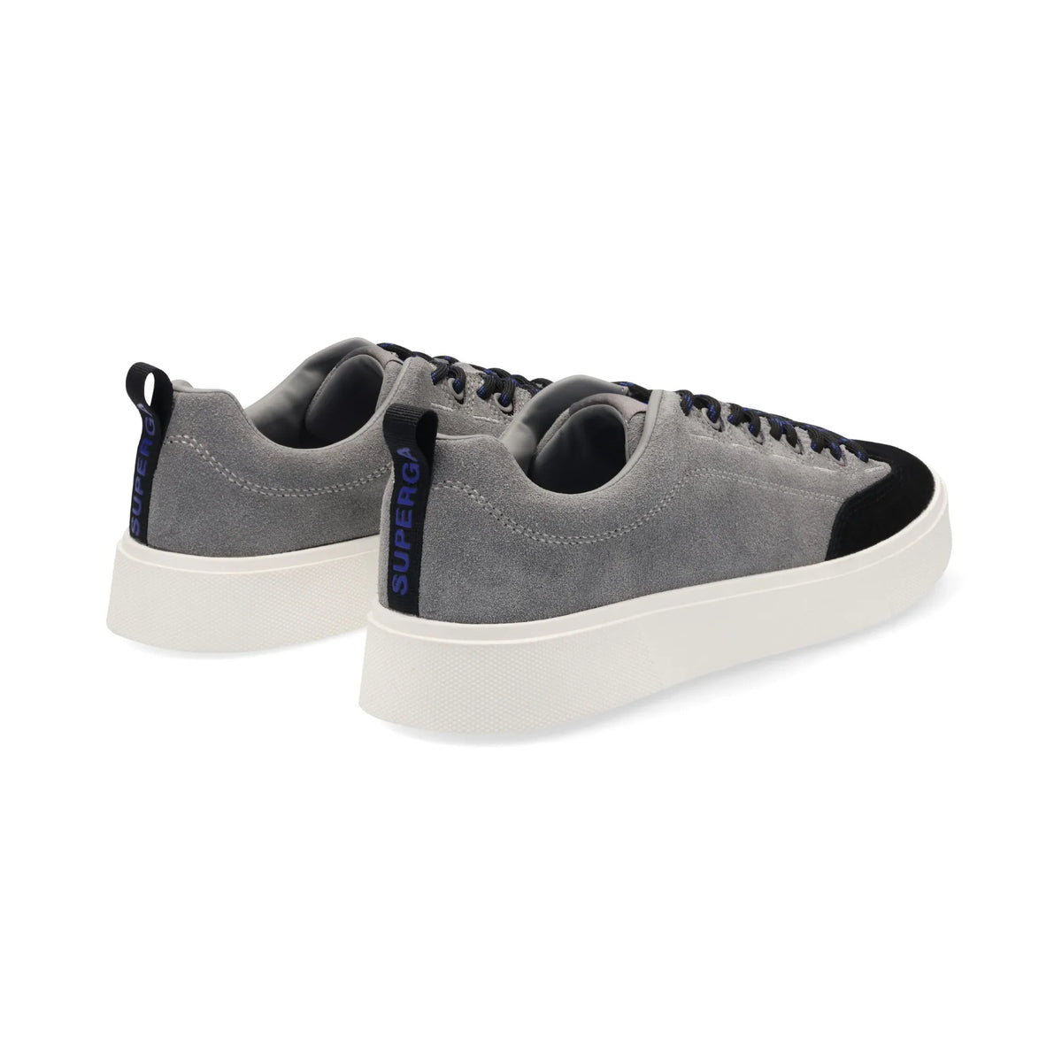 Superga 2812 Suede - Dk Grey Black White Shoes