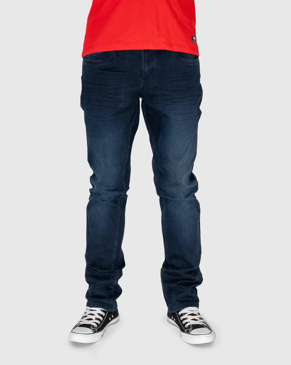 Soviet Dalton 12 Blue Black Straight Leg Denim