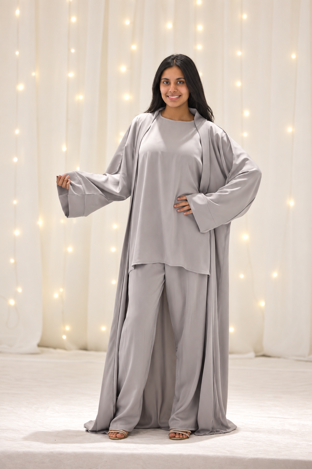 Aya Co-ord Set Grey – The Luxe Aura