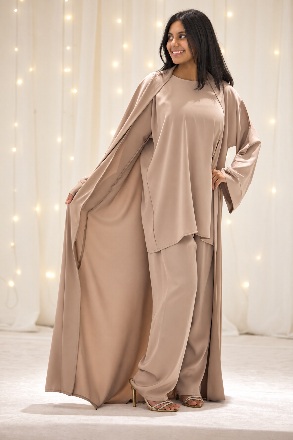 Aya Co-ord Set Nude Brown – The Luxe Aura