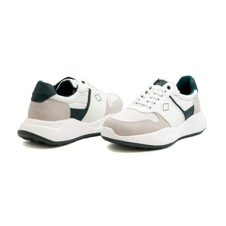 Lee Cooper Zett White & Green Lace Up Sneaker