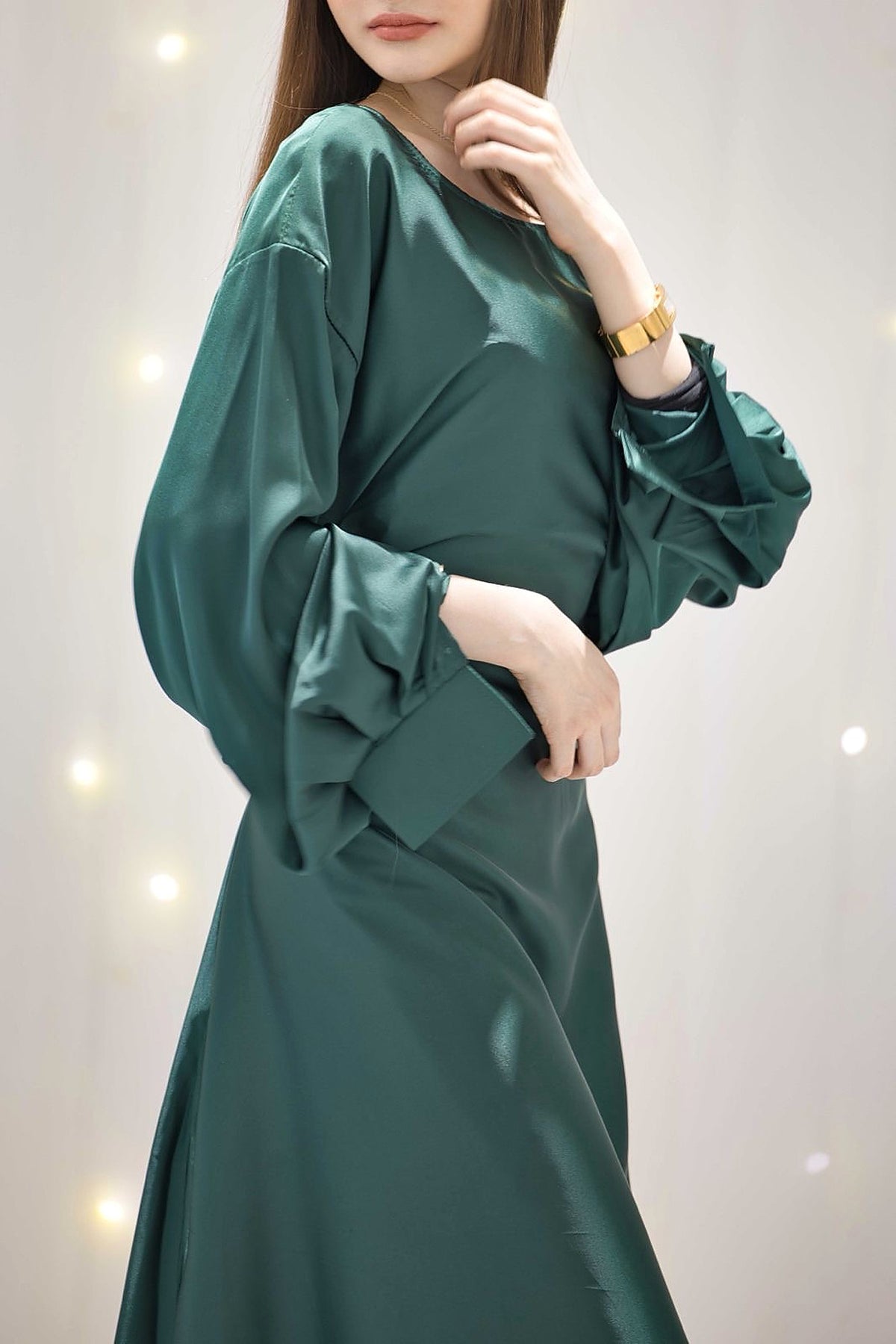 Mahira Emerald Green Dress – view 4