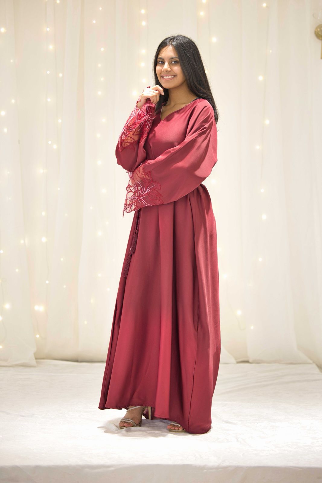Nehal Cherry Red Dress – view 3