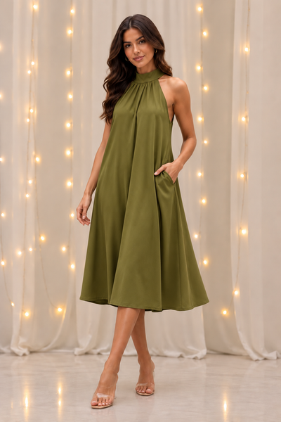 Summer Halter Neck Dress 3069