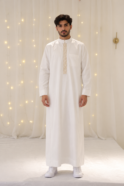 Men's Saudi Thobes Calligraphy
