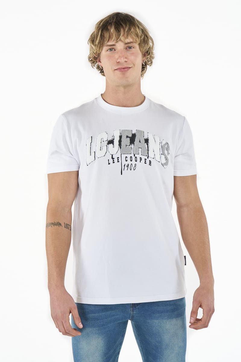 Lee Cooper Men’s T-shirt Langa White