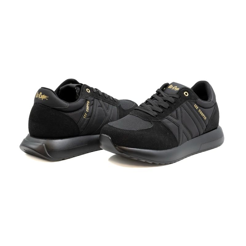 Lee Cooper Agen Black Lace Up Sneaker