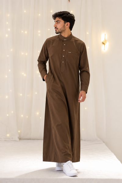 Men's Saudi Thobes Brown