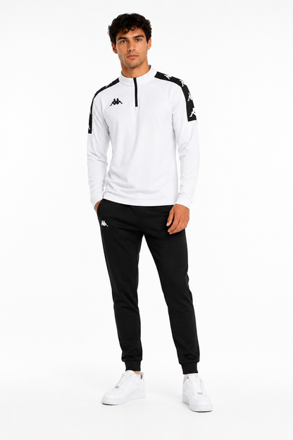 Kappa Gassolo White & Black 1/4 Zip