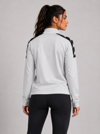 Kappa Women's Gassolo White & Black 1/4 Zip