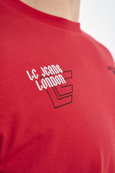 Lee Cooper Men’s T-shirt Rishen Red