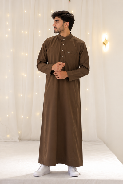 Men's Saudi Thobes Brown
