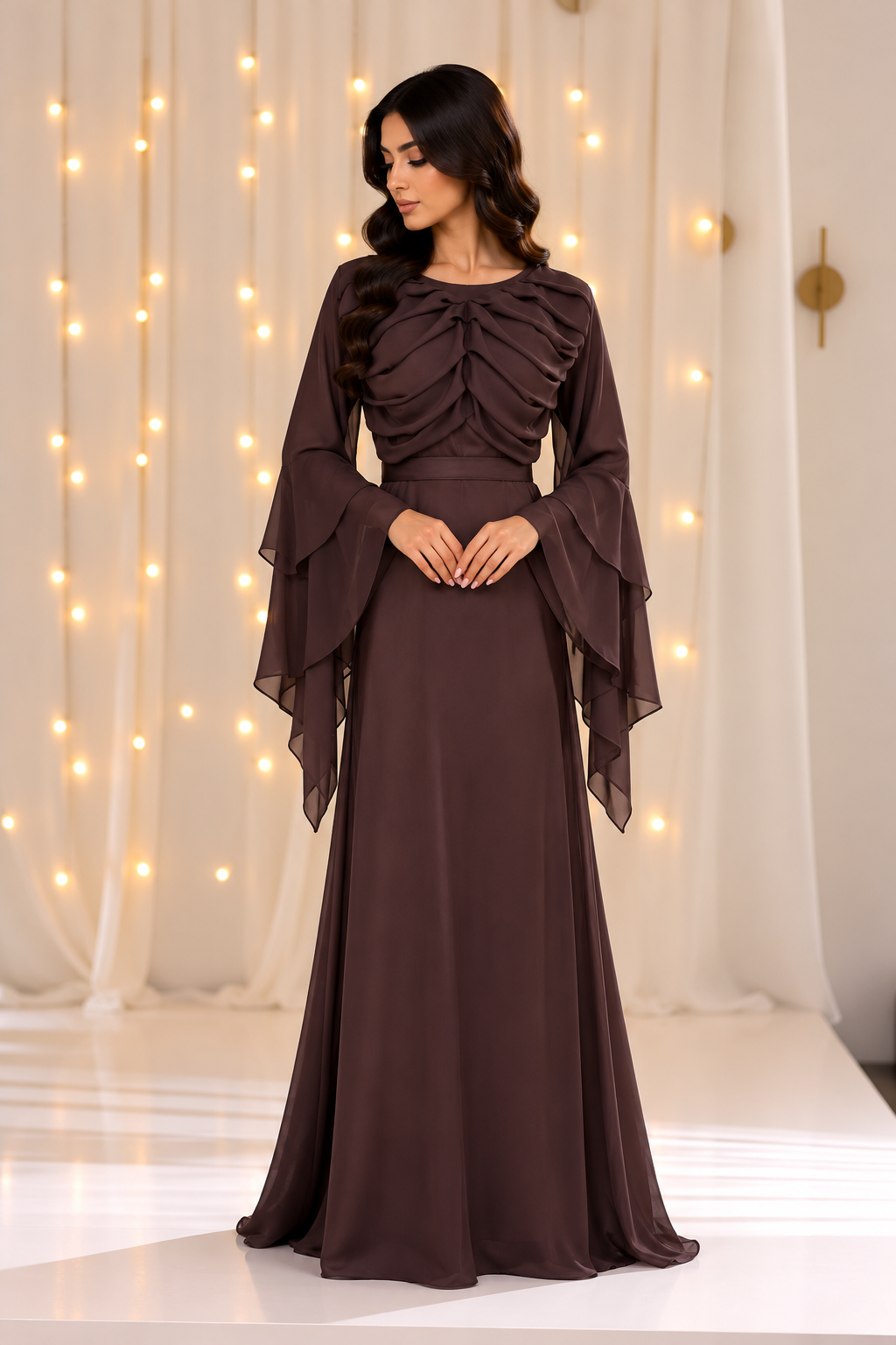 Reem Layered Chiffon Dress