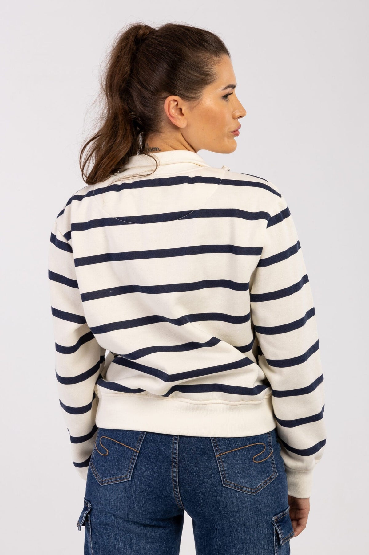 Lee Cooper Christine Cream Half Zip Sweatshirt