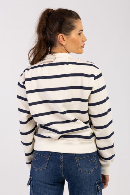 Lee Cooper Christine Cream Half Zip Sweatshirt
