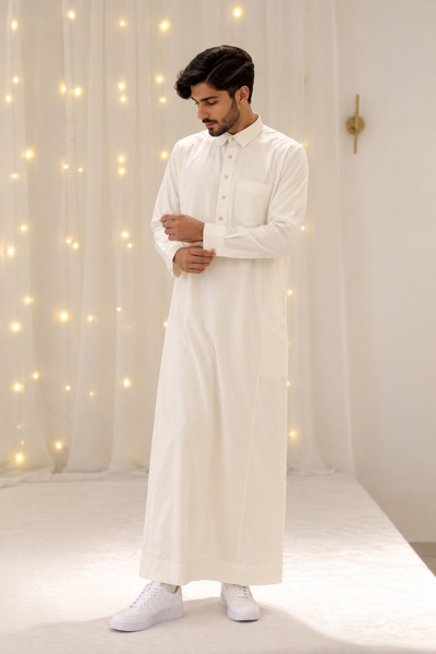 Men's Saudi Thobes Cream