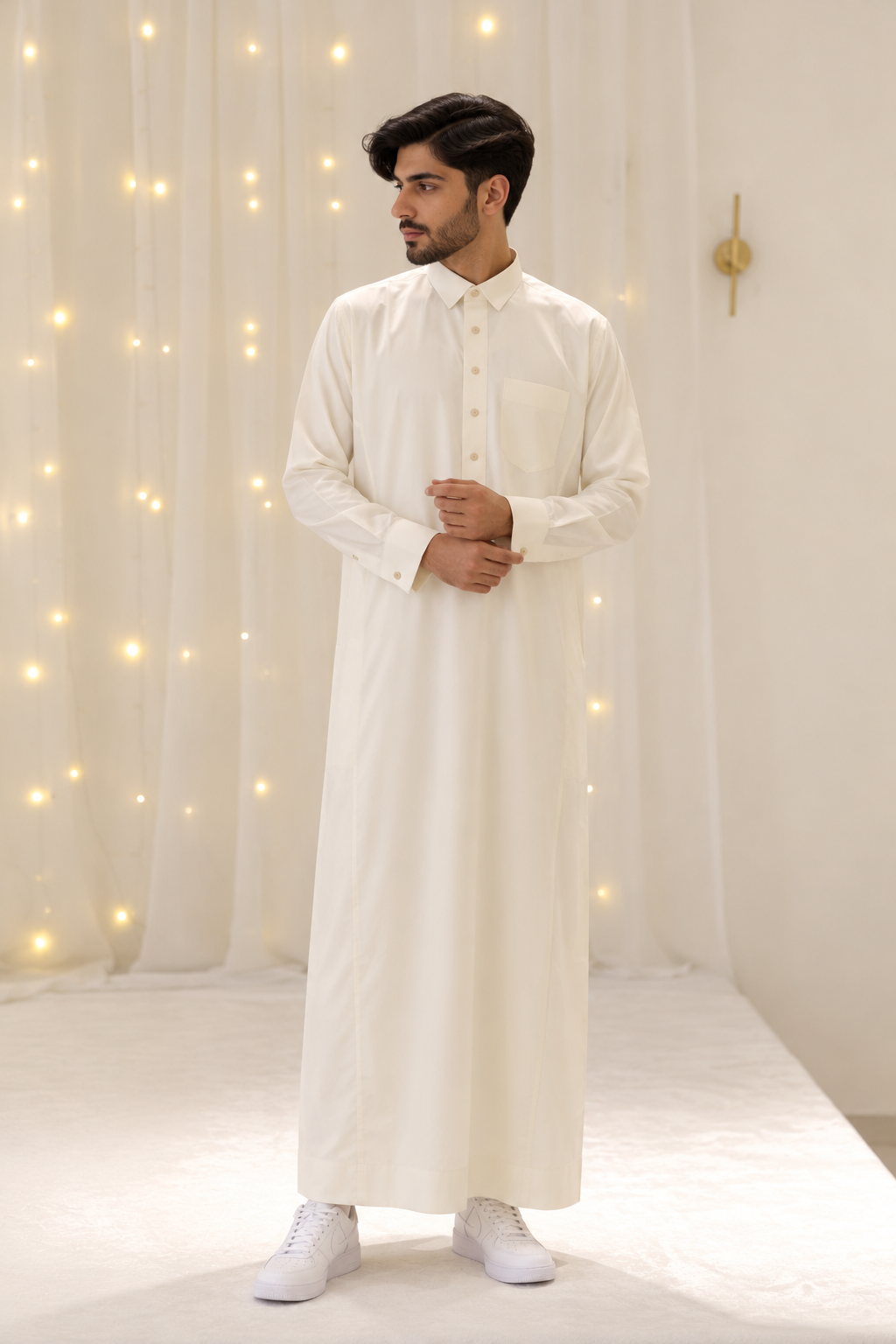 Men's Saudi Thobes Cream