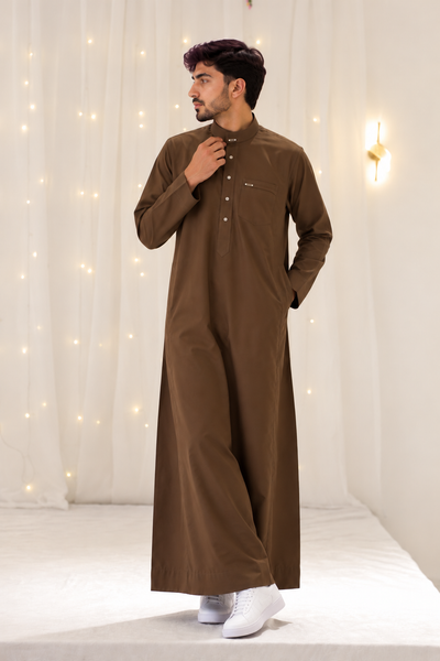 Men's Saudi Thobes Brown