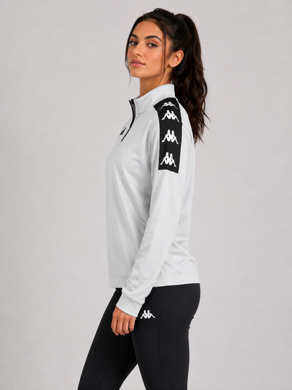 Kappa Women's Gassolo White & Black 1/4 Zip