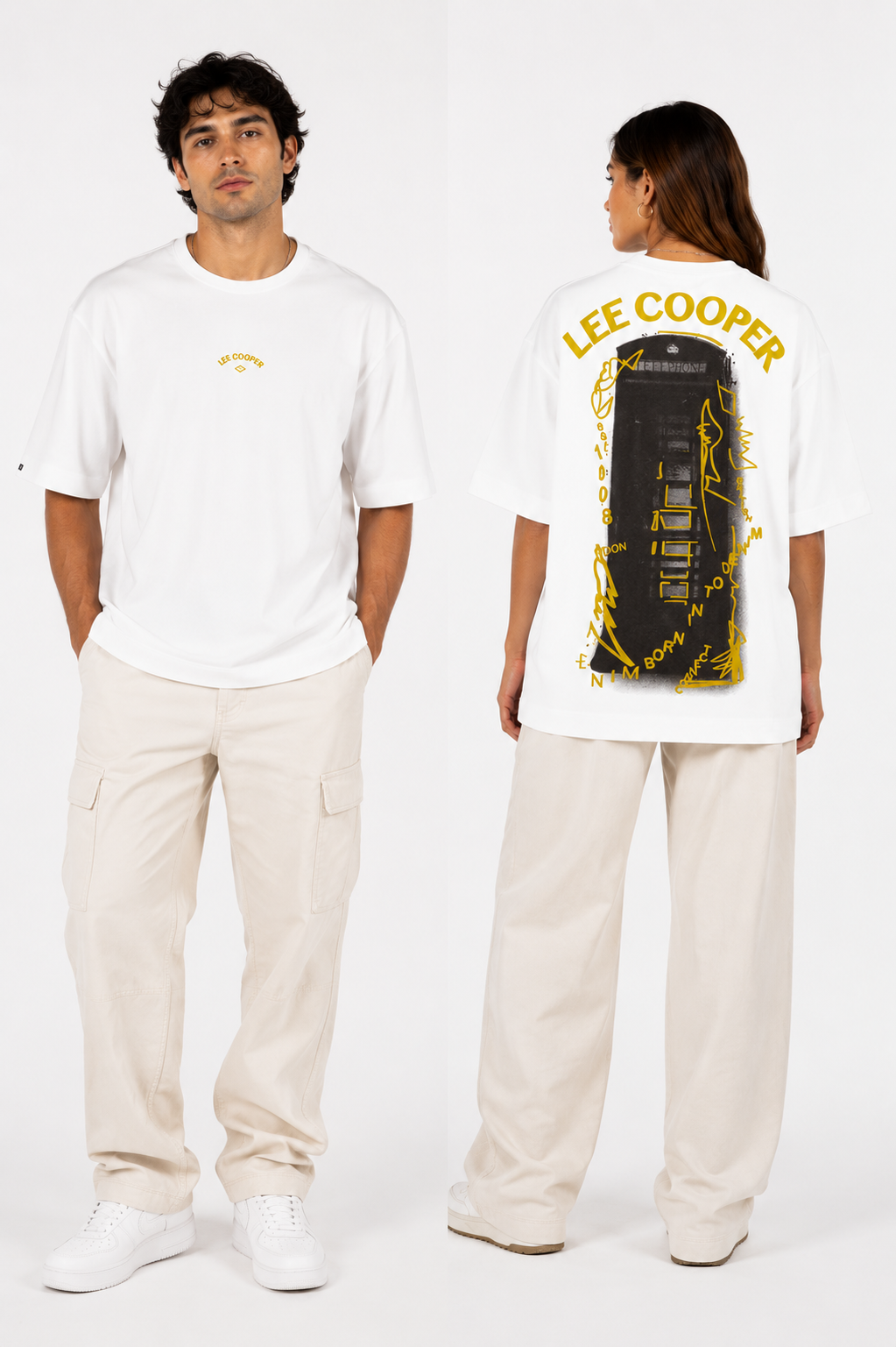 Lee Cooper Zacharie White Oversized Fit T-shirt