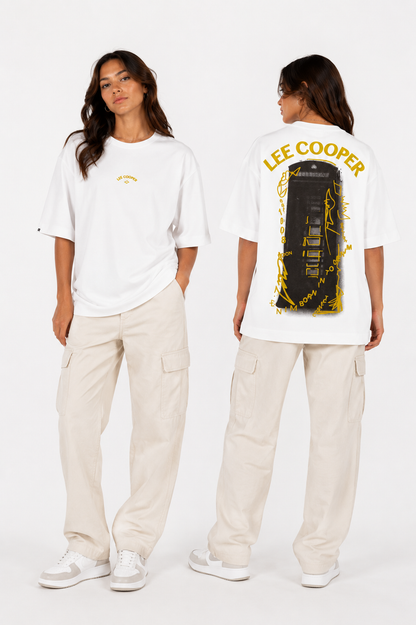 Lee Cooper Zacharie White Oversized Fit T-shirt