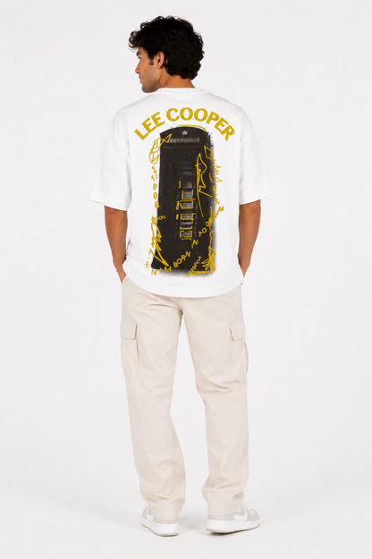 Lee Cooper Zacharie White Oversized Fit T-shirt