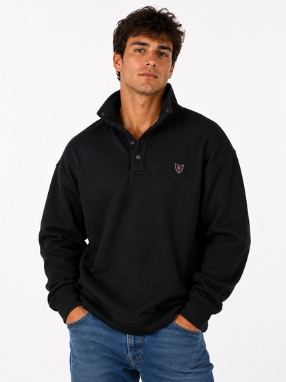 Lee Cooper Laurent Black Oversized Fit Sweatshirt