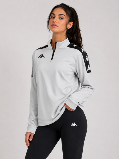 Kappa Women's Gassolo White & Black 1/4 Zip