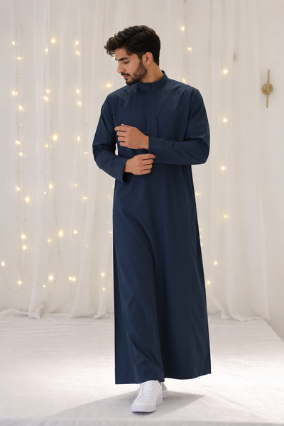 Men's Saudi Thobes Blue