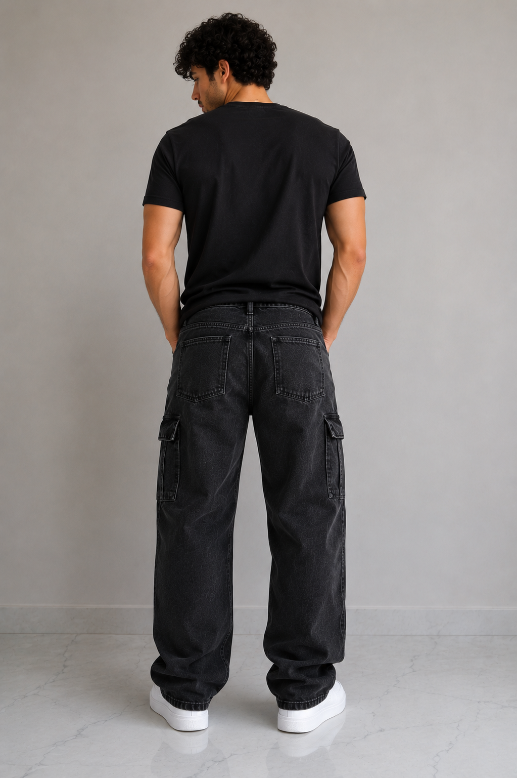 Black Cargo Jeans