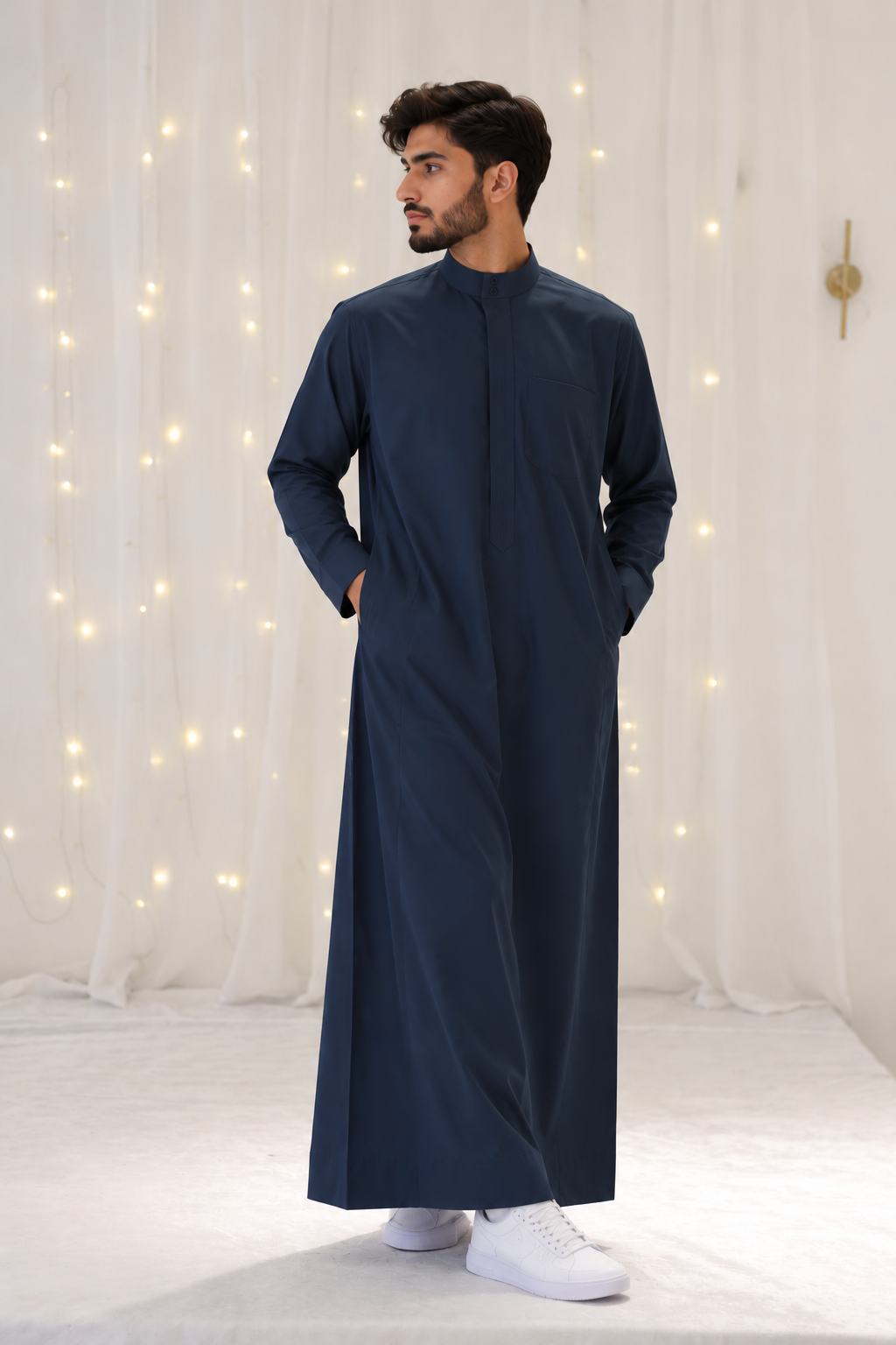 Men's Saudi Thobes Blue