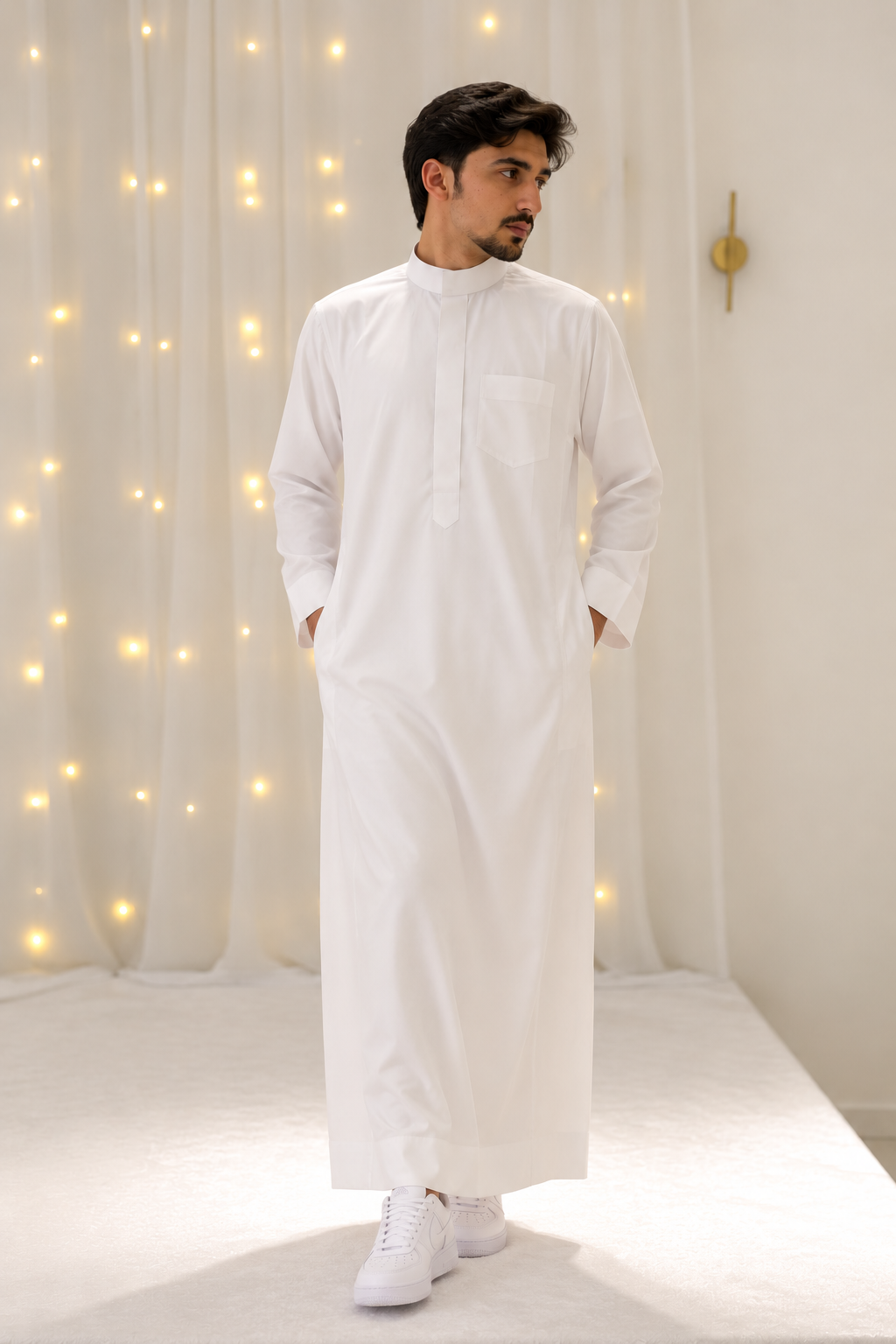 Men's Saudi Thobes Pure White