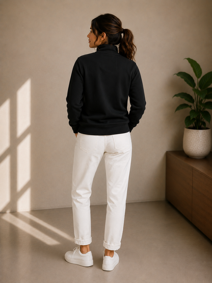 Women’s Black Mock Neck Jacket