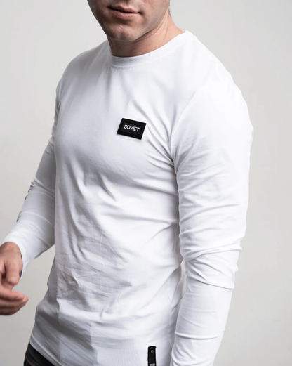 Soviet Kobi White Essential Long Sleeve T-Shirt